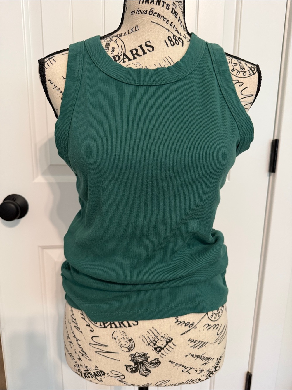 Michael Stars Sleeveless Ribbed Tank Top in Palm